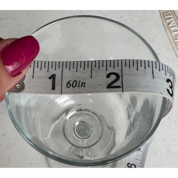 Set of 7 Collectible Clear Stemmed 6 oz. Ribbed Drinking Glasses 7 Inches Tall - Picture 7 of 12